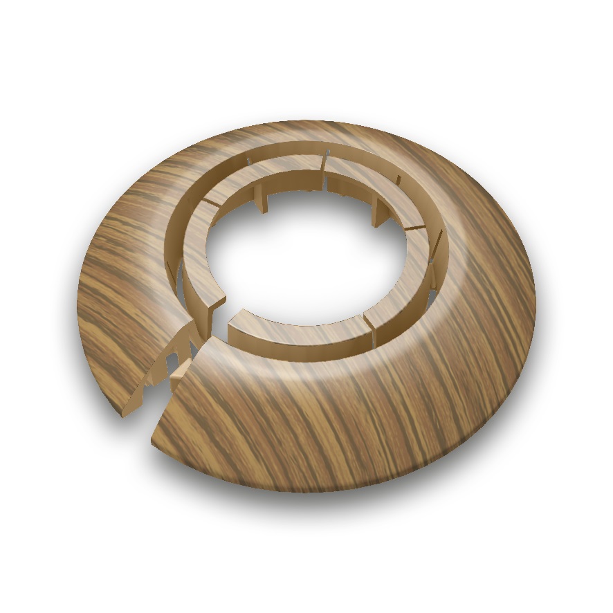 Ideal — Обвод для Труб IDEAL Универсальный 25-34 мм, Дуб коньячный 206, (Идеал)