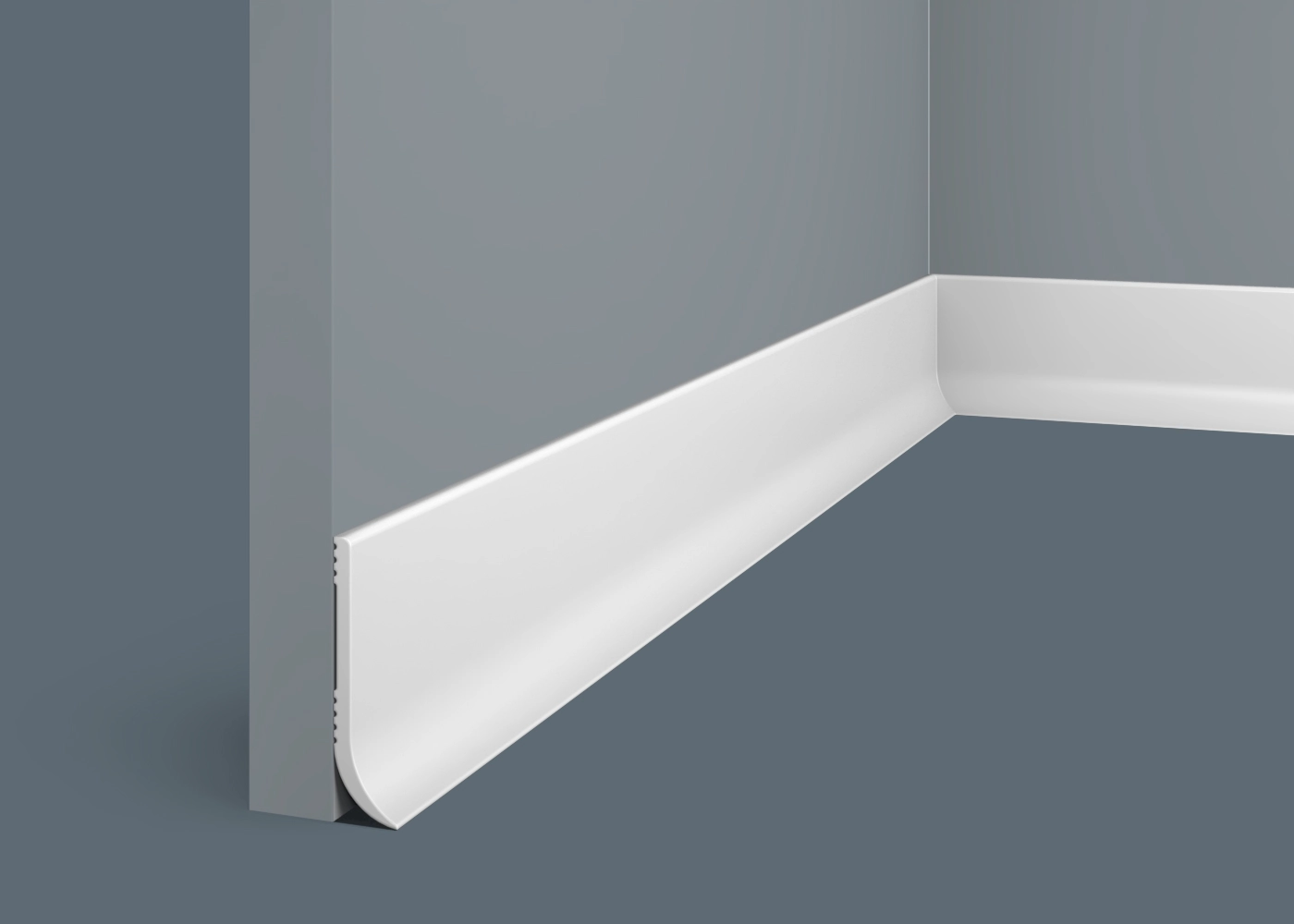 Ideal — Плинтус напольный Cosca PL002, 60x16x2000мм, Экополимер (Плинтус ударопрочный)