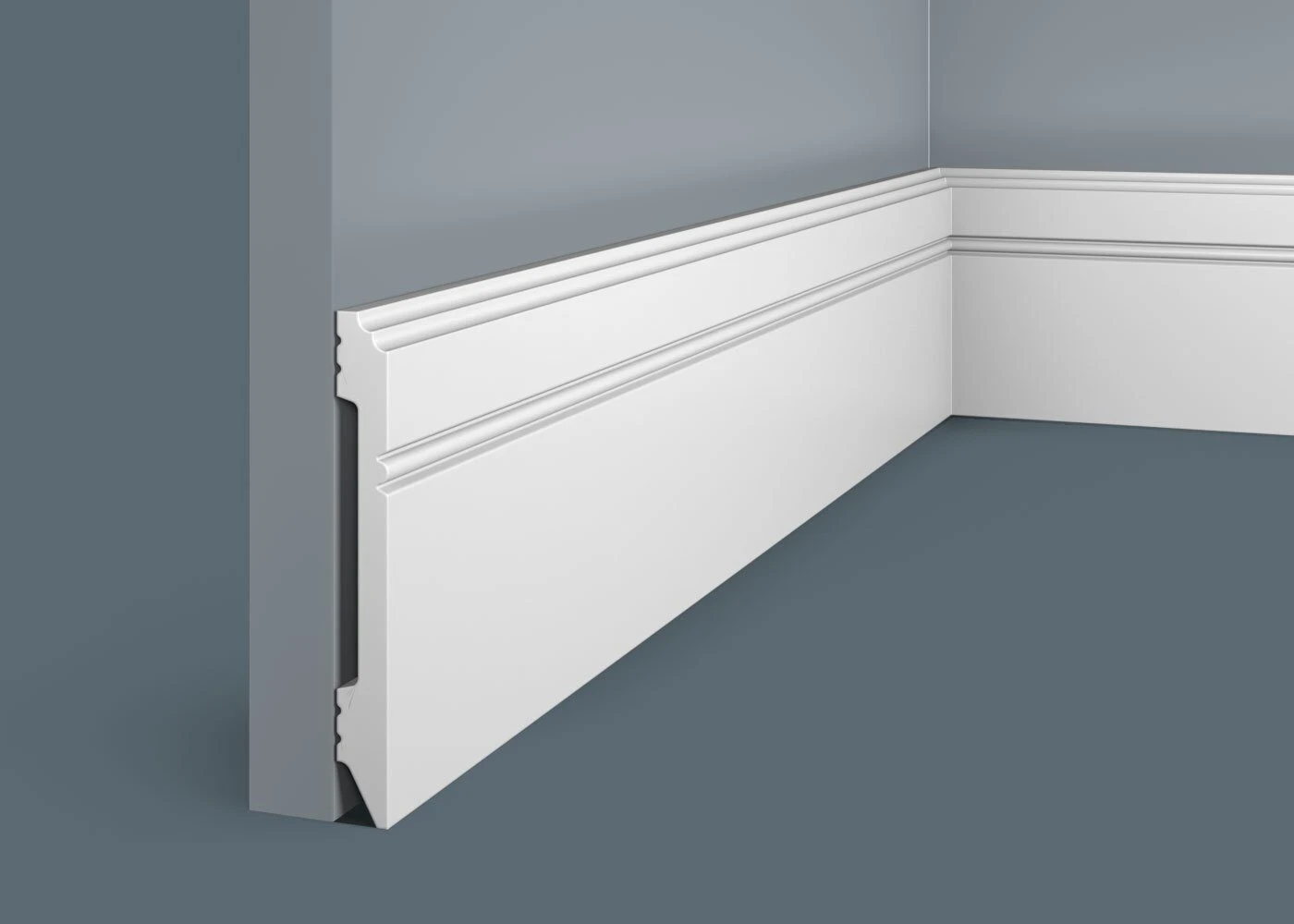 Ideal — Плинтус напольный Cosca PX005, 108x12x2000мм, Экополимер (Плинтус ударопрочный)