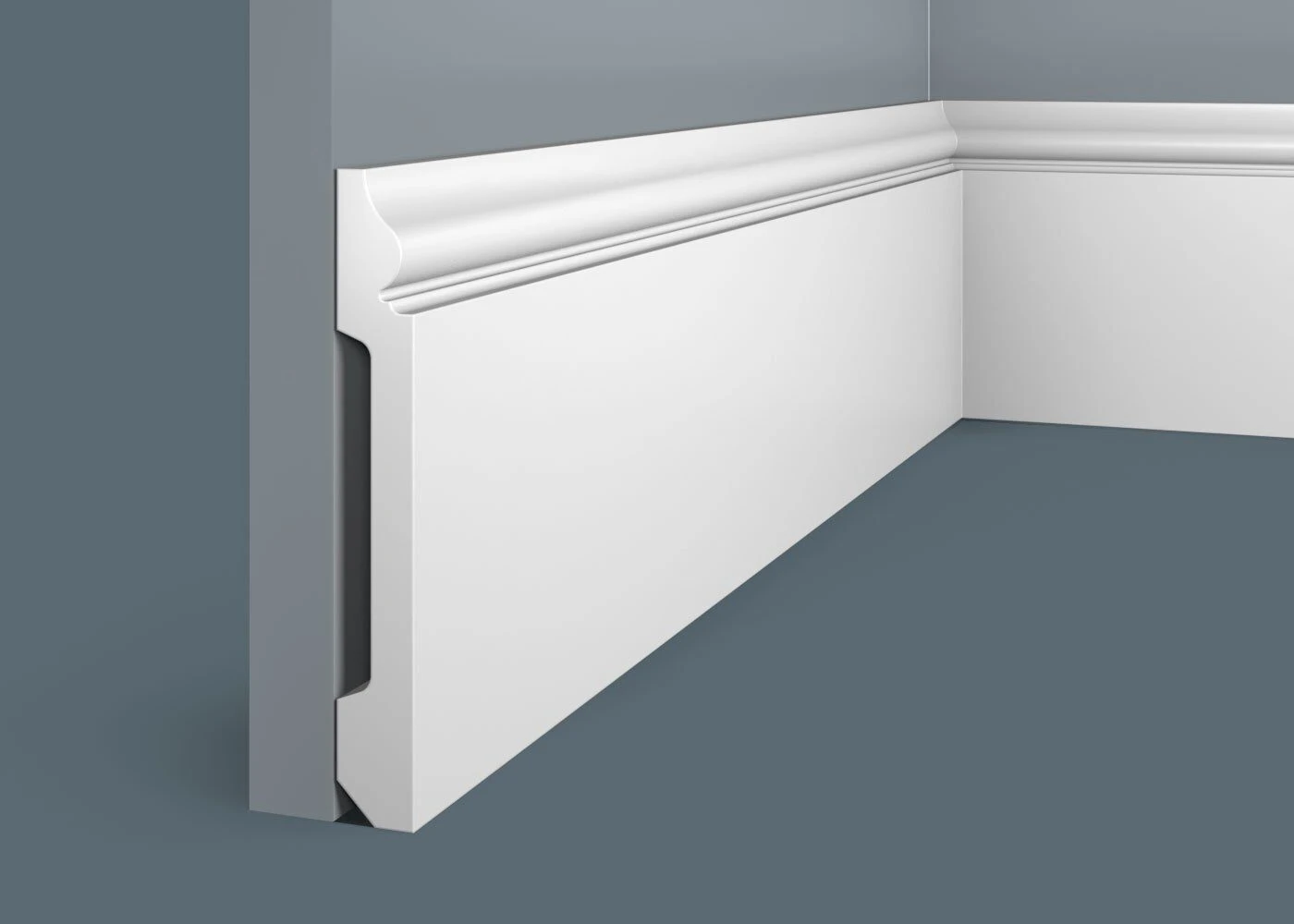 Ideal — Плинтус напольный Cosca PX006, 138x18x2000мм, Экополимер (Плинтус ударопрочный)