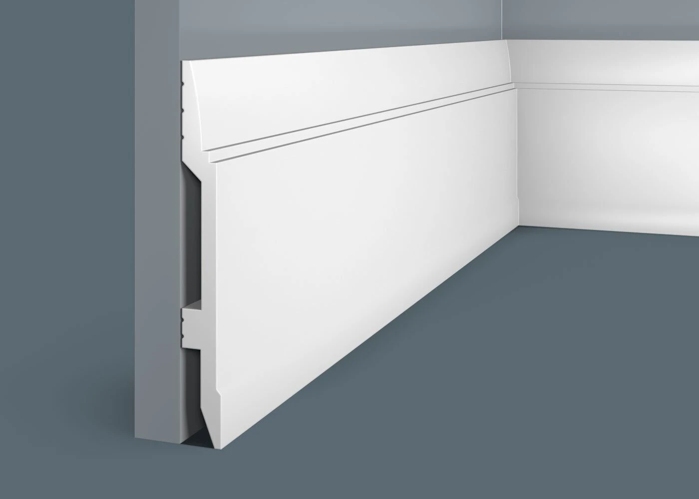 Ideal — Плинтус напольный Cosca PX007, 150x17x2000мм, Экополимер (Плинтус ударопрочный)