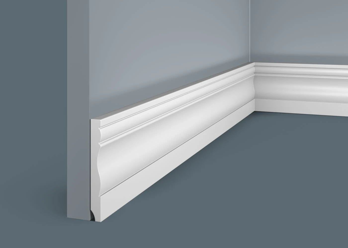 Ideal — Плинтус напольный Cosca PX015, 80x11x2000мм, Экополимер (Плинтус ударопрочный)