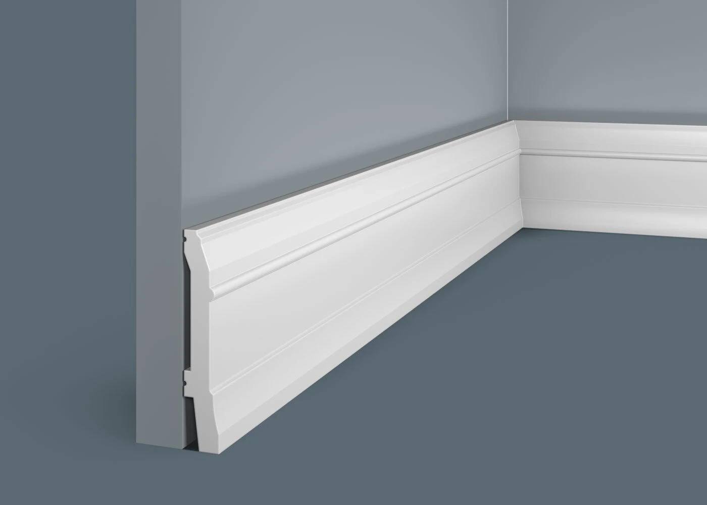 Ideal — Плинтус напольный Cosca PX020, 85x15x2000мм, Экополимер (Плинтус ударопрочный)