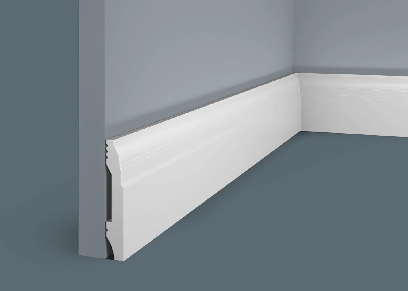 Ideal — Плинтус напольный Cosca PX021, 80x13x2000мм, Экополимер (Плинтус ударопрочный)