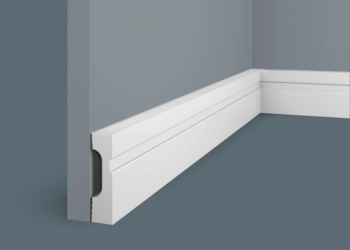 Ideal — Плинтус напольный Cosca PX029, 70x19x2000мм, Экополимер (Плинтус ударопрочный)