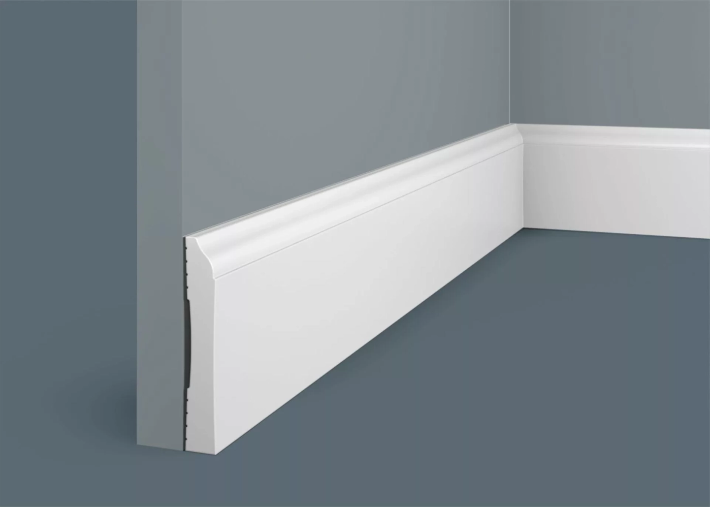 Ideal — Плинтус напольный Cosca PX030, 83x13x2000мм, Экополимер (Плинтус ударопрочный)