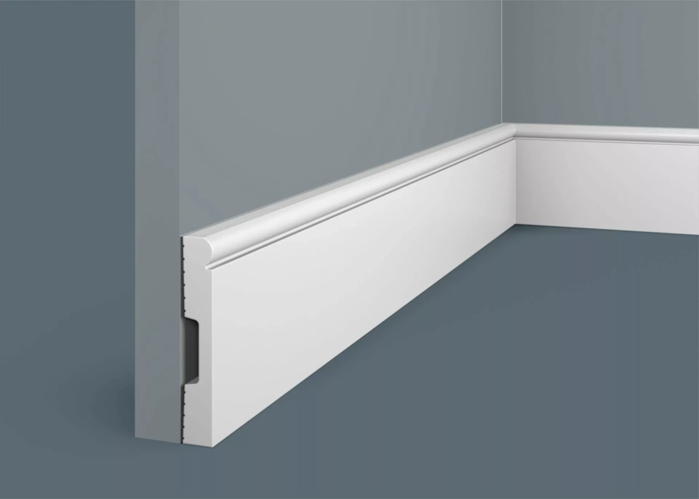 Ideal — Плинтус напольный Cosca PX032, 82x13x2000мм, Экополимер (Плинтус ударопрочный)