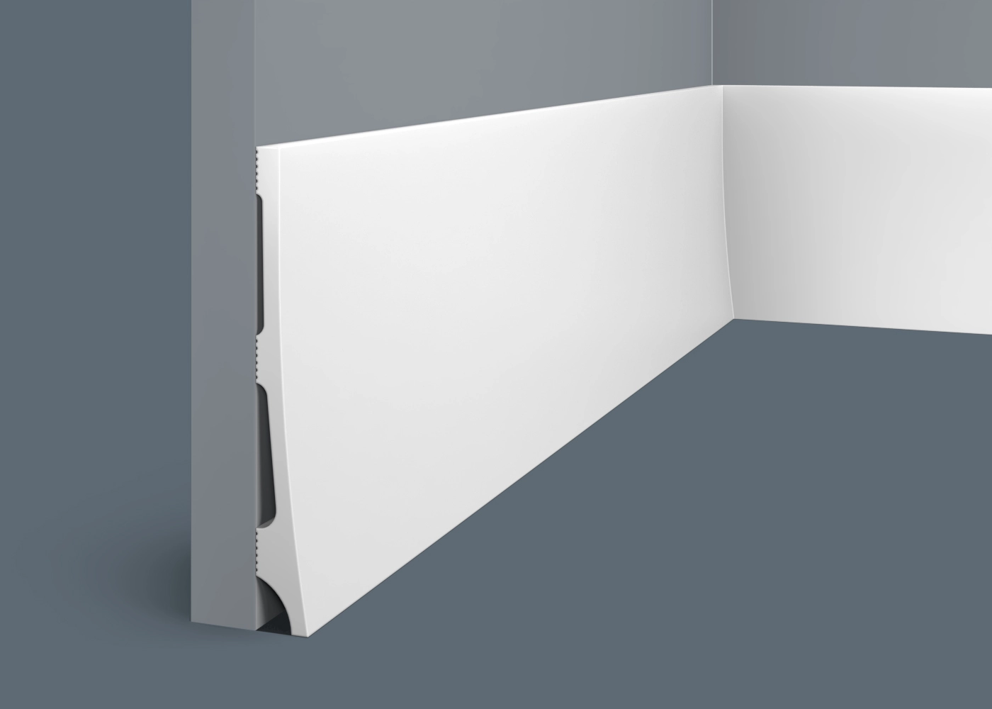 Ideal — Плинтус напольный Cosca PX040, 133x16x2000мм, Экополимер (Плинтус ударопрочный)