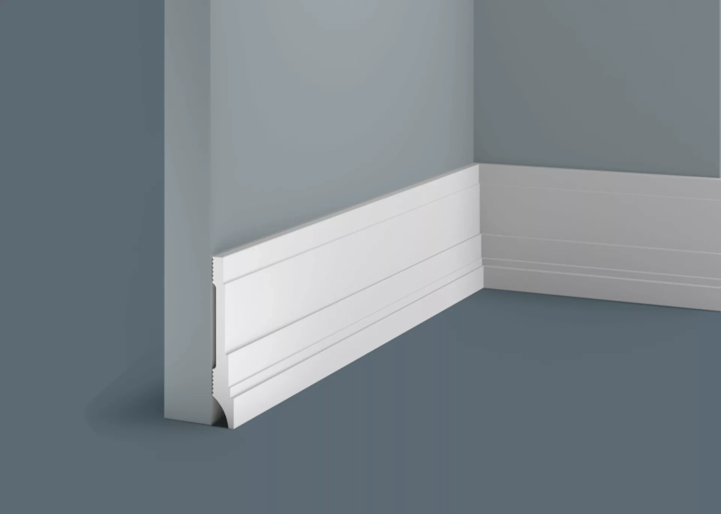 Ideal — Плинтус напольный Cosca PX042, 83x12x2000мм, Экополимер (Плинтус ударопрочный)