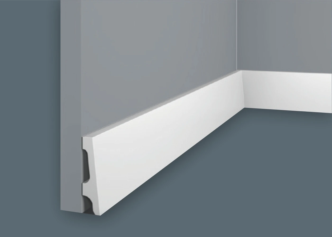 Ideal — Плинтус напольный Cosca PX045 63x16x2000мм, Экополимер (Плинтус ударопрочный)