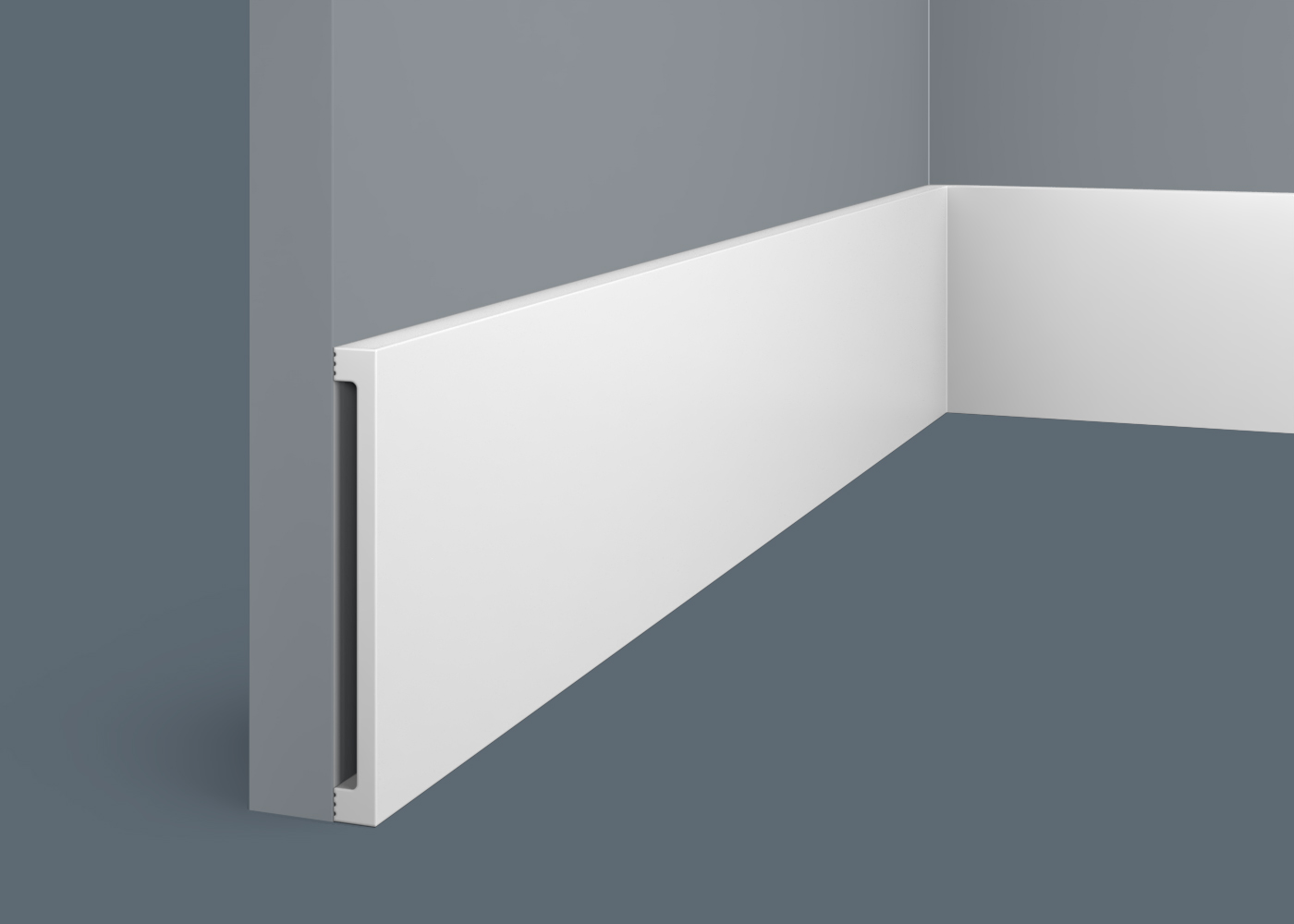 Ideal — Плинтус напольный Cosca PX057, 100x10x2000мм, Экополимер (Плинтус ударопрочный)