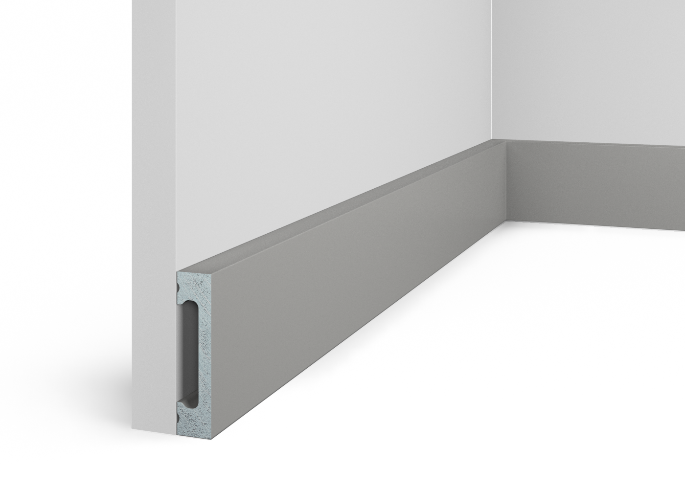 Ideal — Плинтус напольный Cosca PX050-039, 65x16x2000мм, Экополимер SoftTouch /16 (Плинтус ударопрочный)