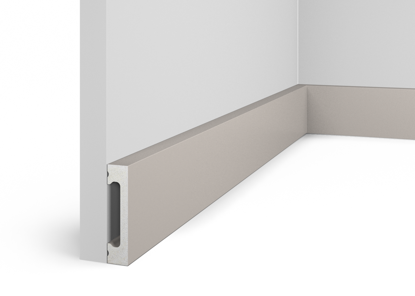 Ideal — Плинтус напольный Cosca PX050-040, 65x16x2000мм, Экополимер SoftTouch /16 (Плинтус ударопрочный)