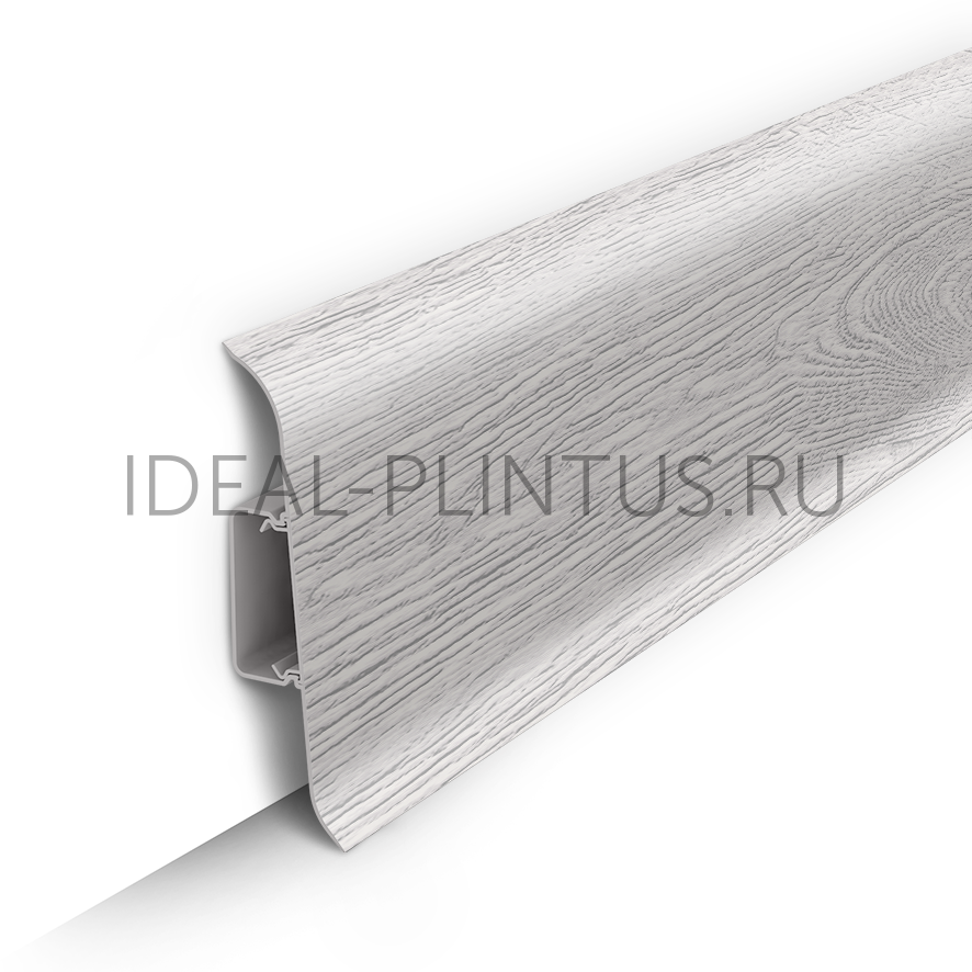 Ideal — Напольный пластиковый плинтус пвх Идеал Классик 85мм 432 Дуб платиновый (ideal Classic 85х22х2200 мм)