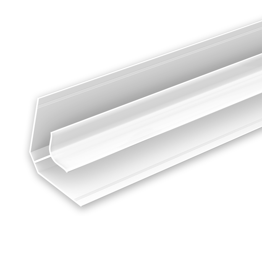 Ideal — Угол внутренний для панелей Идеал Ламини, 8мм 3.0м, 001-0 Белый Глянцевый