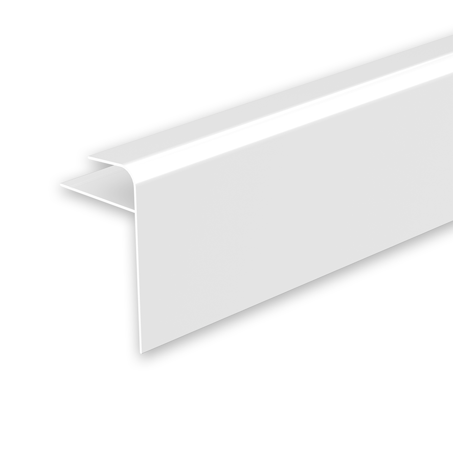 Ideal — Профиль F-обр для панелей Идеал Ламини 8мм 3.0м, 001-0 Белый Глянцевый