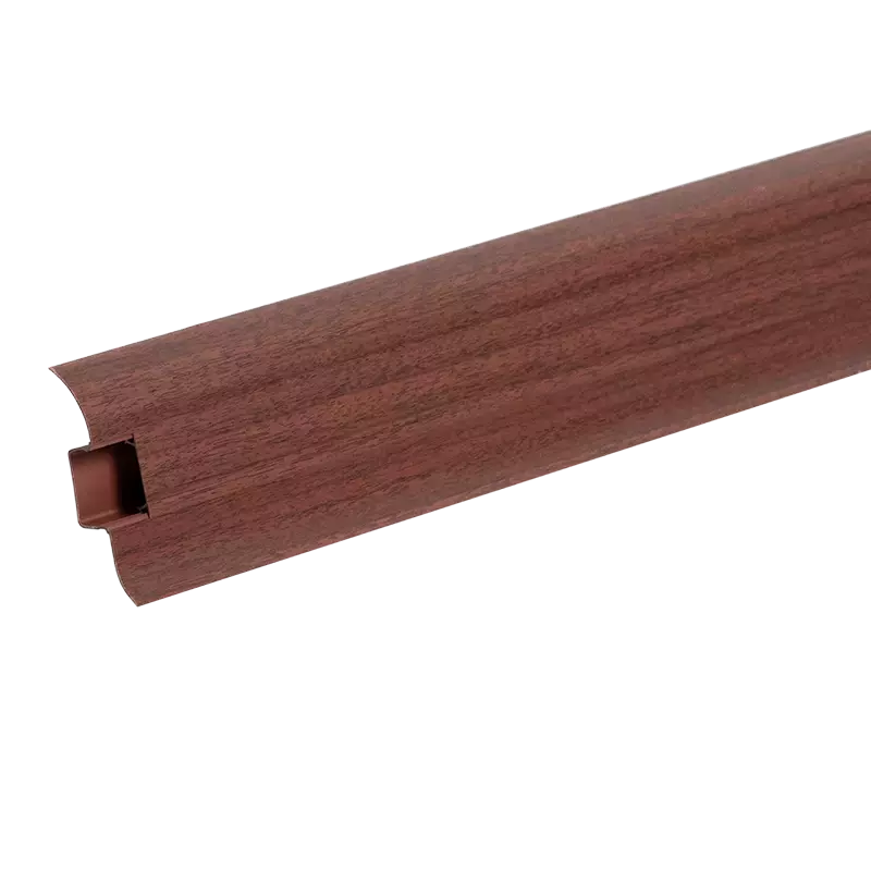 Ideal — Напольный пластиковый плинтус пвх Идеал Комфорт к55 Махагон 346 (ideal Comfort 55х22х2200 мм)