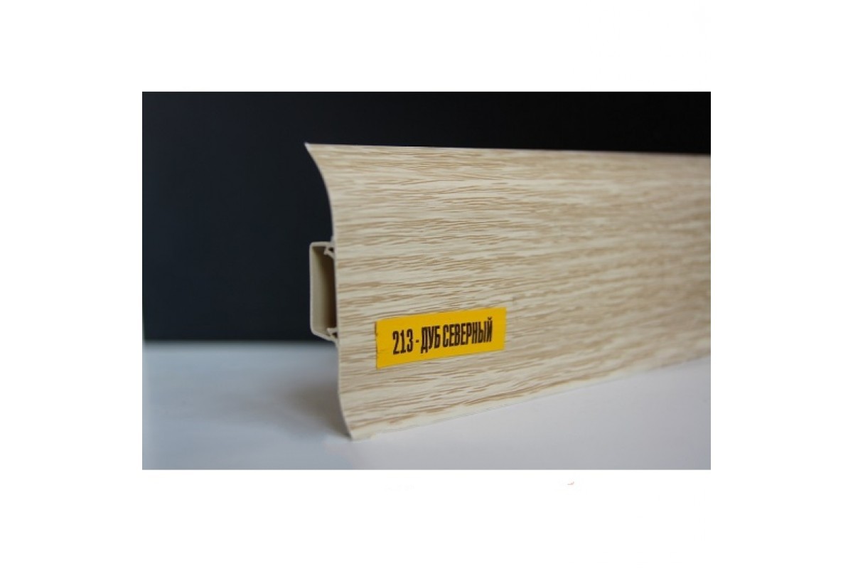 Ideal — Напольный пластиковый плинтус пвх Идеал Альфа А45 213 Дуб северный (ideal Alfa 45х21х2500 мм) — Ideal, alfa