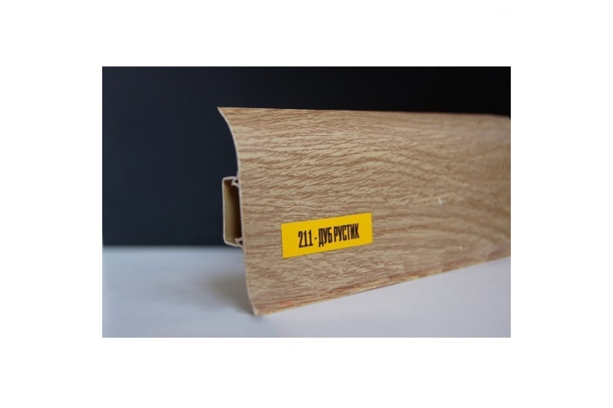 Ideal — Напольный пластиковый плинтус пвх Идеал Альфа А45 211 Дуб рустик (ideal Alfa 45х21х2500 мм) — Ideal, alfa