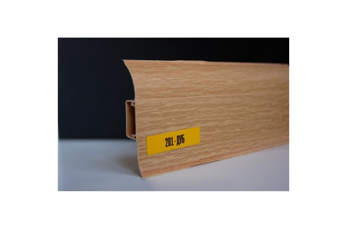 Ideal — Напольный пластиковый плинтус пвх Идеал Альфа А45 201 Дуб (ideal Alfa 45х21х2500 мм) — Ideal, alfa