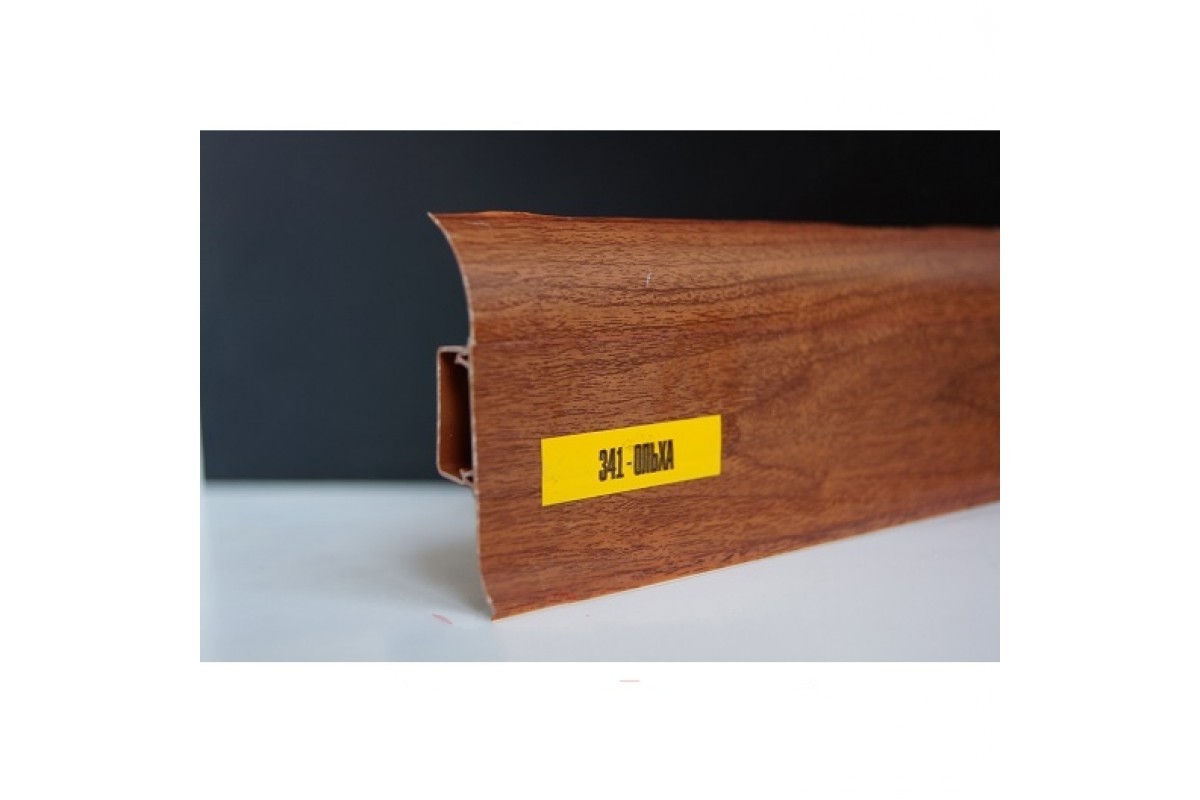 Ideal — Напольный пластиковый плинтус пвх Идеал Альфа А45 341 Ольха (ideal Alfa 45х21х2500 мм) — Ideal, alfa
