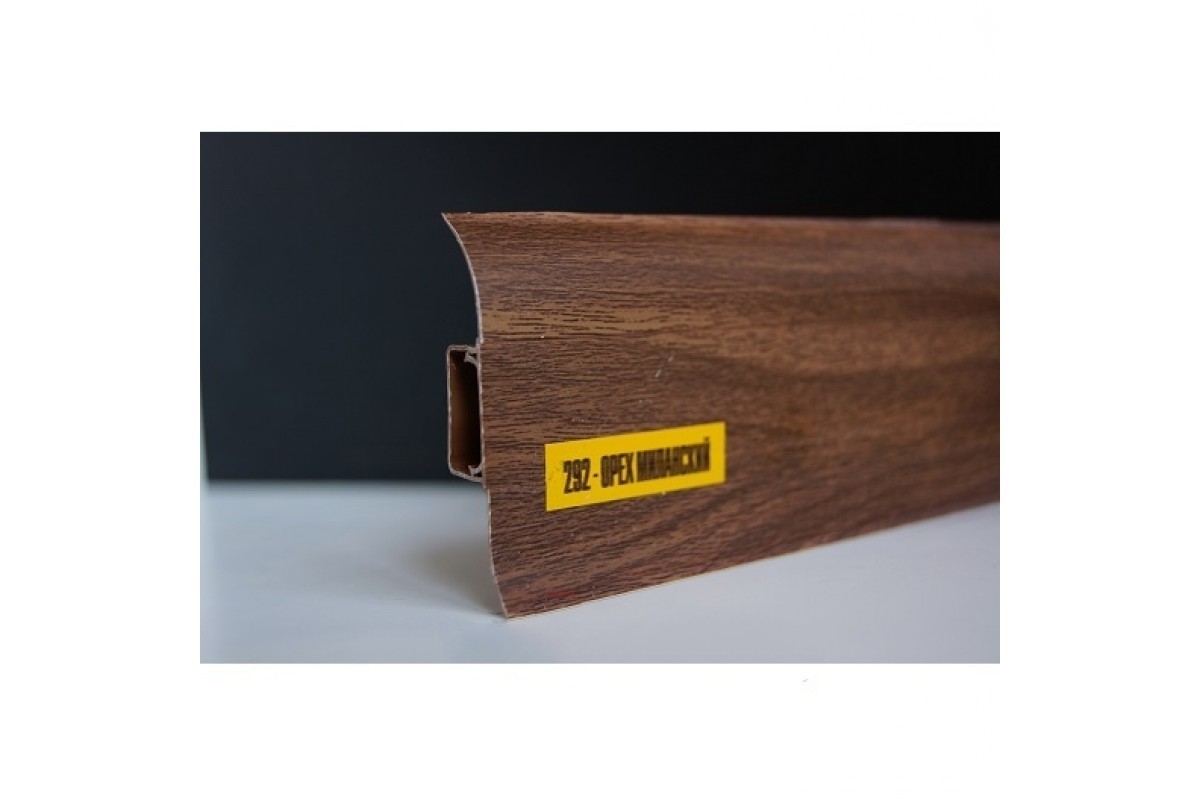 Ideal — Напольный пластиковый плинтус пвх Идеал Альфа А45 292 Орех миланский (ideal Alfa 45х21х2500 мм) — Ideal, alfa