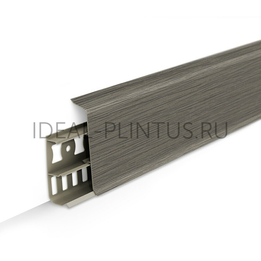 Ideal — Напольный пластиковый плинтус пвх Деконика D70 275 Сосна оливье (ideal Deconika 70х21х2200 мм) — Ideal, plintus s myagkim kraem