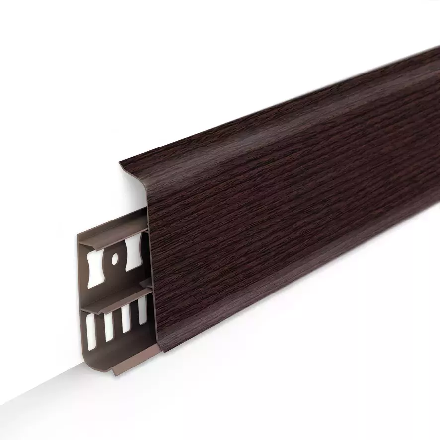 Ideal — Напольный пластиковый плинтус пвх Деконика D85 351 Каштан (ideal Deconika 85х21х2200 мм) — Ideal, katalog