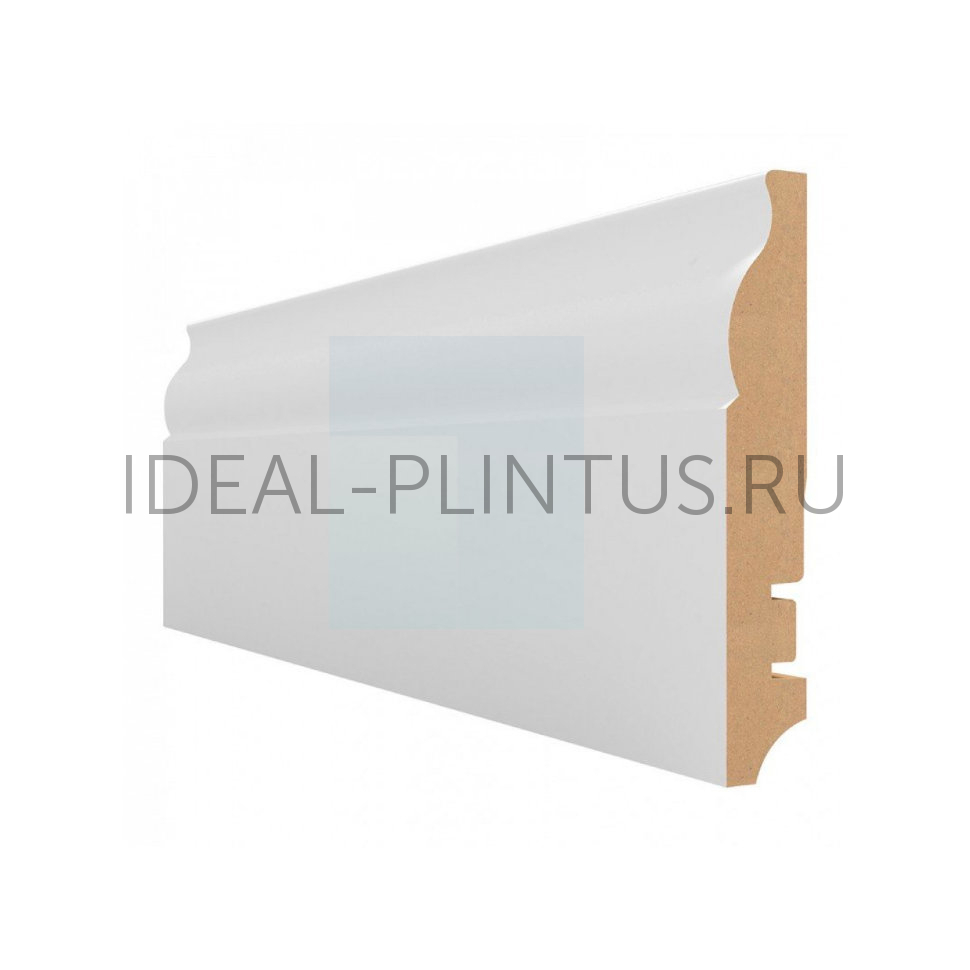Ideal — Плинтус напольный МДФ белый 100х16х2050 мм. SM Classic SM 05-100 — Ideal, mdf