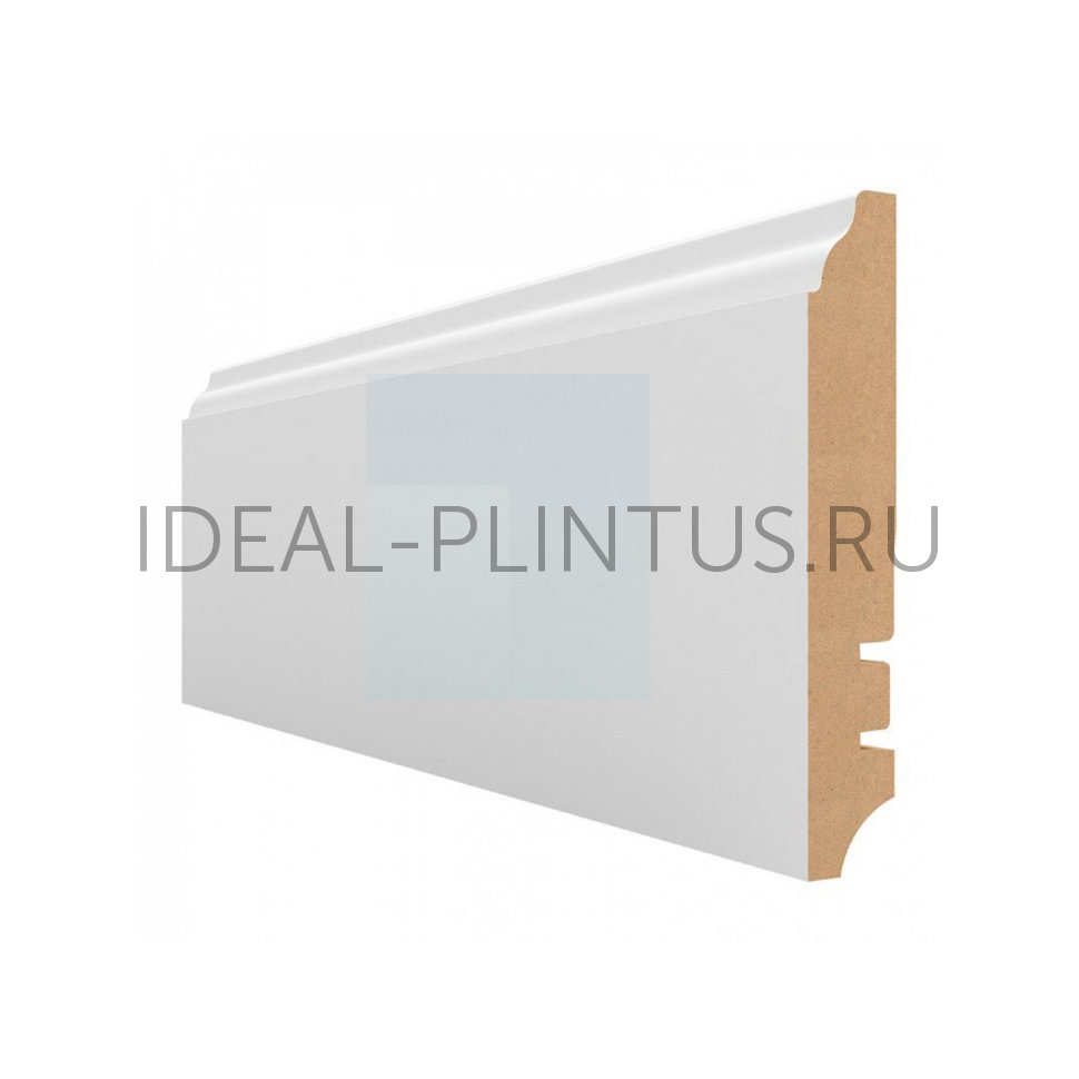 Ideal — Плинтус напольный МДФ белый 100х16х2050 мм. SM Classic SM 07-100 — Ideal, mdf