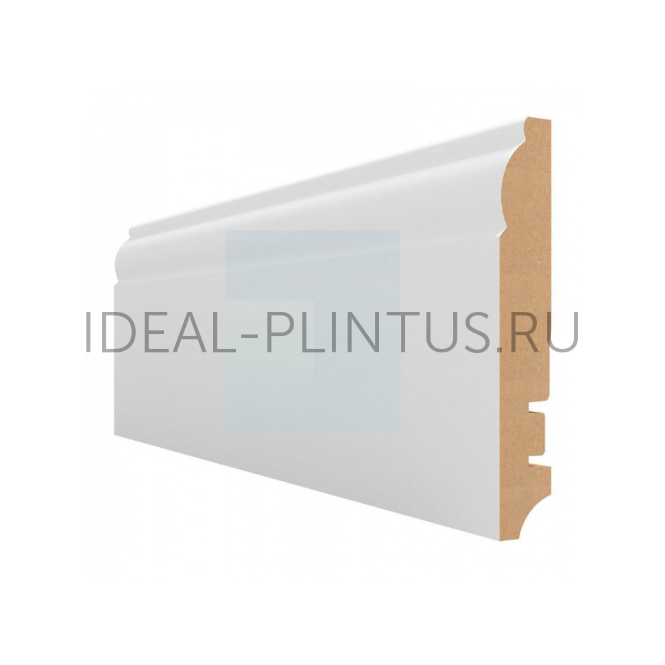 Ideal — Плинтус напольный МДФ белый 100х16х2050 мм. SM Classic SM 04-100 — Ideal, mdf