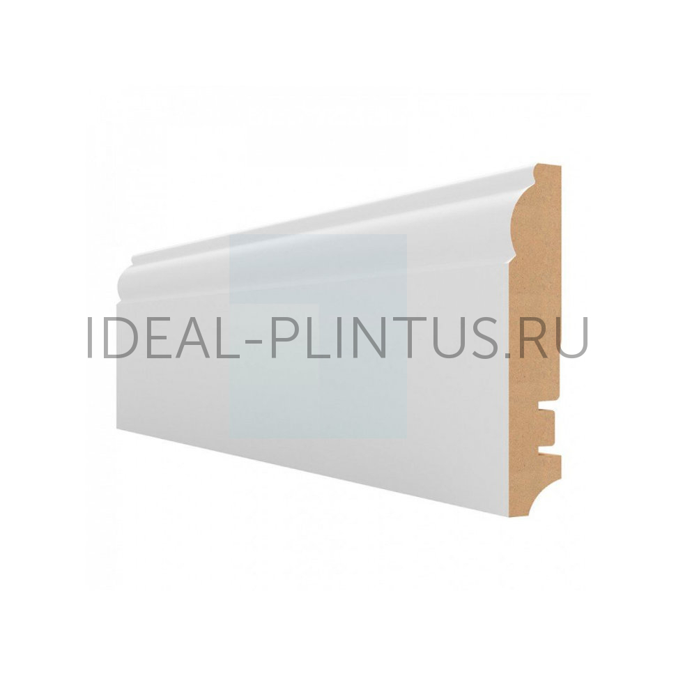 Ideal — Плинтус напольный МДФ белый 82х16х2050 мм. SM Classic SM 04-80 — Ideal, mdf