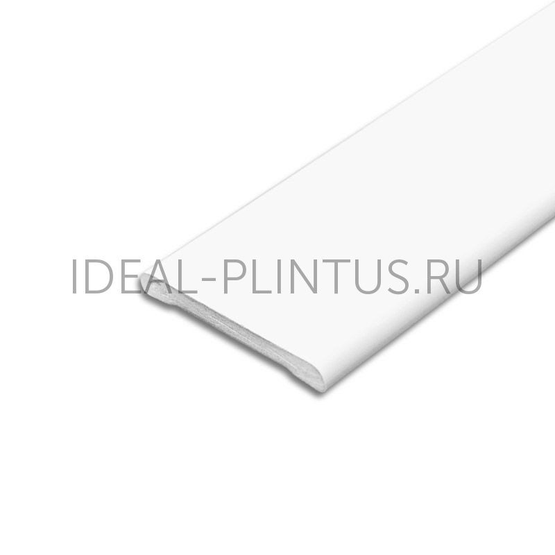 Ideal — Наличник IDEAL пластиковый вспененный 60х8х2200 мм. 001 Белый
