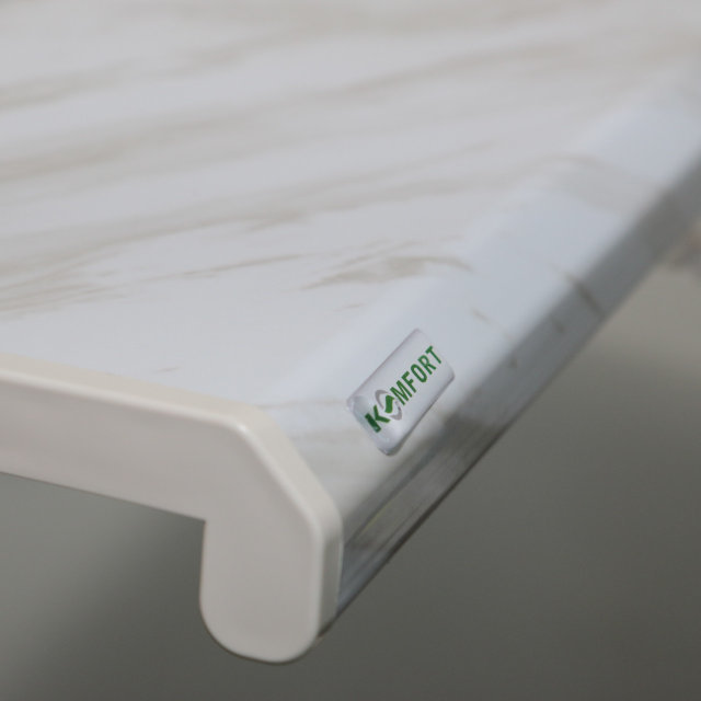 Ideal — Цветной пластиковый подоконник серый глянец — Ideal, podokonniki danke