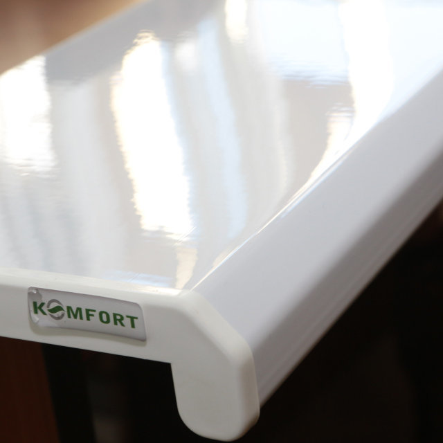 Ideal — Цветной пластиковый подоконник белый глянцевый — Ideal, podokonniki danke