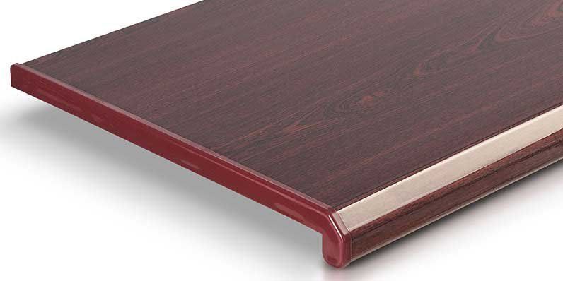 Ideal — Подоконник пластиковый Данке Махагон глянцевый, DANKE PREMIUM — Ideal, podokonniki danke