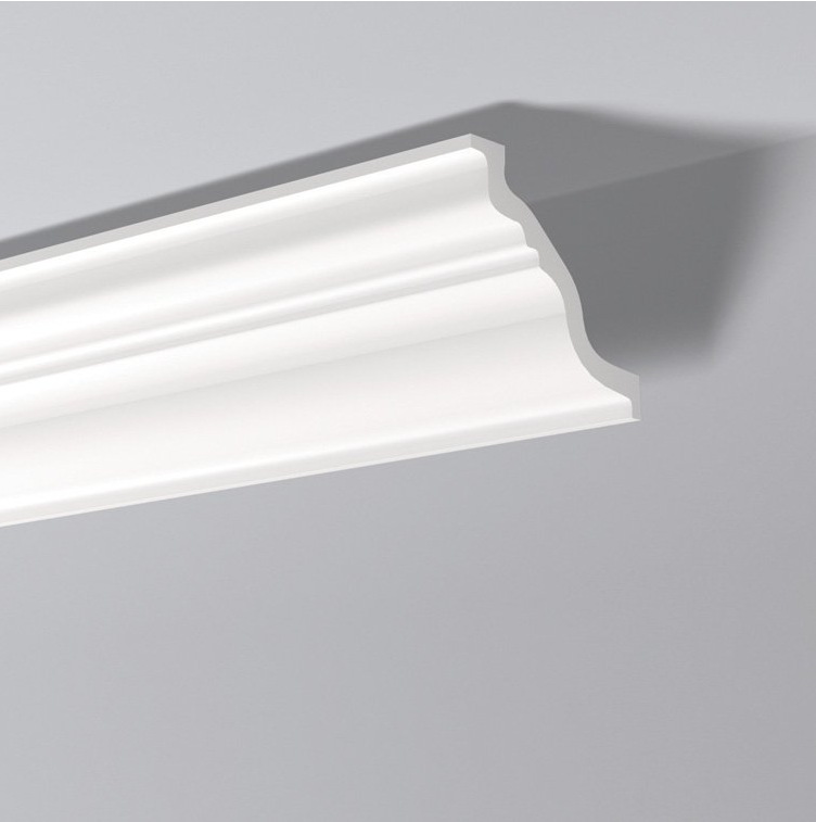 Ideal — Потолочный плинтус из пенополистирола TL 215мм 155x145x2000 мм NMS NOMASTYL — Ideal, potolochnyy plintus iz penopolistirola