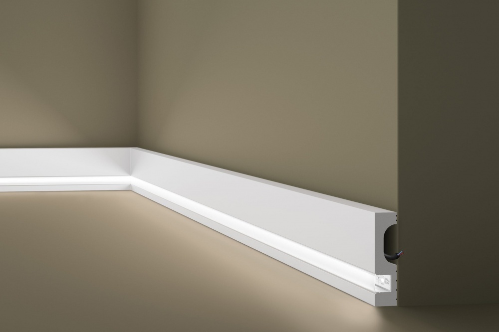 Ideal — Напольный плинтус из дюрополимера 80x20x2000 мм. NMS — Ideal, napolnyy plintus iz dyuropolimera