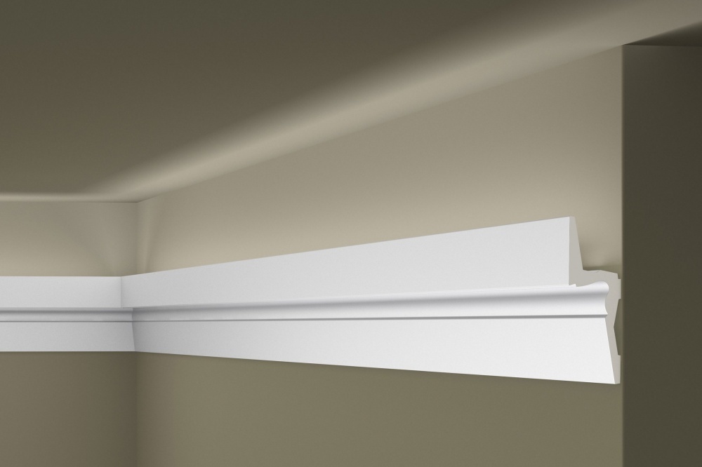 Ideal — Потолочный плинтус из полиуретана 150x50x2000 мм. NMS — Ideal, potolochnyy plintus iz poliuretana