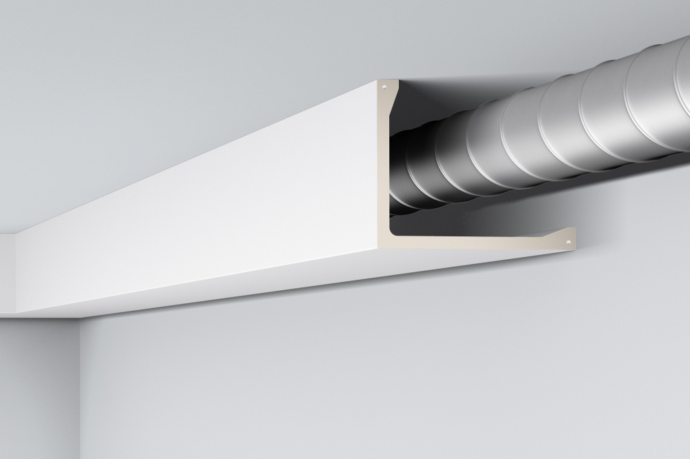 Ideal — Потолочный плинтус из полиуретана 250x200x2000 мм. NMS — Ideal, potolochnyy plintus iz poliuretana