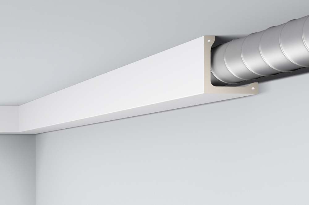 Ideal — Потолочный плинтус из полиуретана 100x100x2000 мм. NMS — Ideal, potolochnyy plintus iz poliuretana