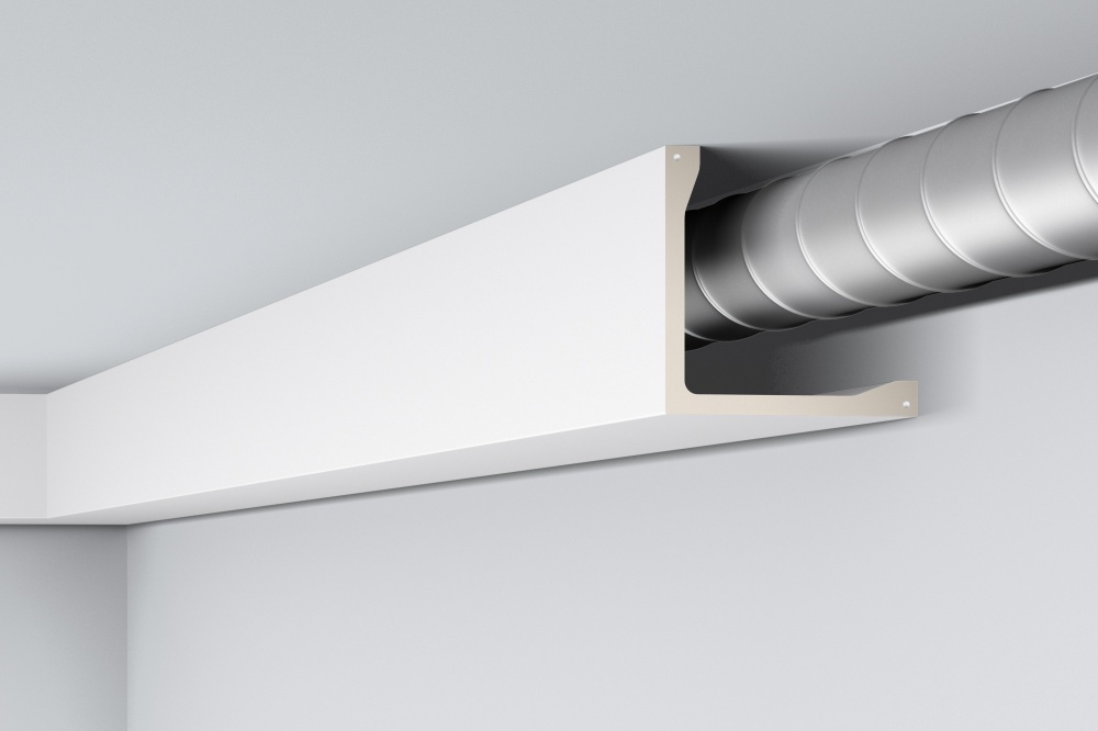 Ideal — Потолочный плинтус из полиуретана 200x200x2000 мм. NMS — Ideal, potolochnyy plintus iz poliuretana