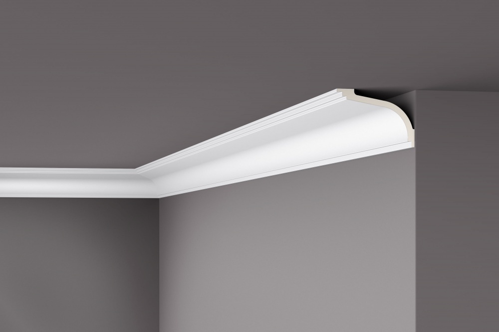 Ideal — Потолочный плинтус из полиуретана 114x79x2000 мм. NMS — Ideal, potolochnyy plintus iz poliuretana