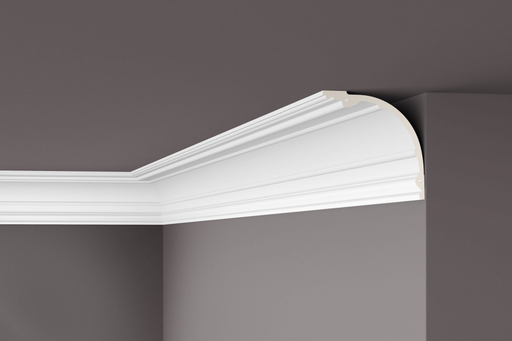 Ideal — Потолочный плинтус из полиуретана 174x174x2000 мм. NMS — Ideal, potolochnyy plintus iz poliuretana