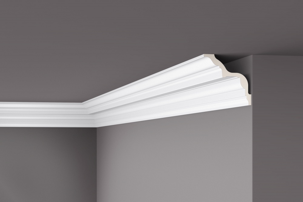 Ideal — Потолочный плинтус из полиуретана 128x128x2000 мм. NMS — Ideal, potolochnyy plintus iz poliuretana