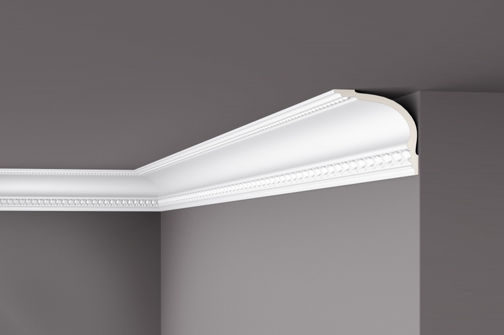 Ideal — Потолочный плинтус из полиуретана 124x124x2000 мм. NMS — Ideal, potolochnyy plintus iz poliuretana