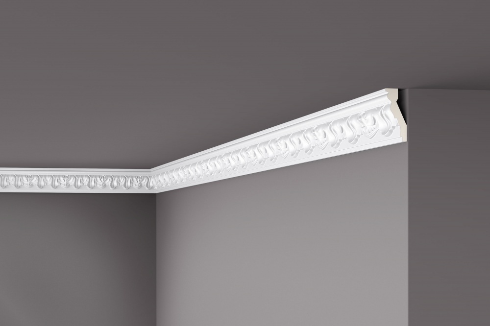 Ideal — Потолочный плинтус из полиуретана 27x64x2000 мм. NMS — Ideal, potolochnyy plintus iz poliuretana