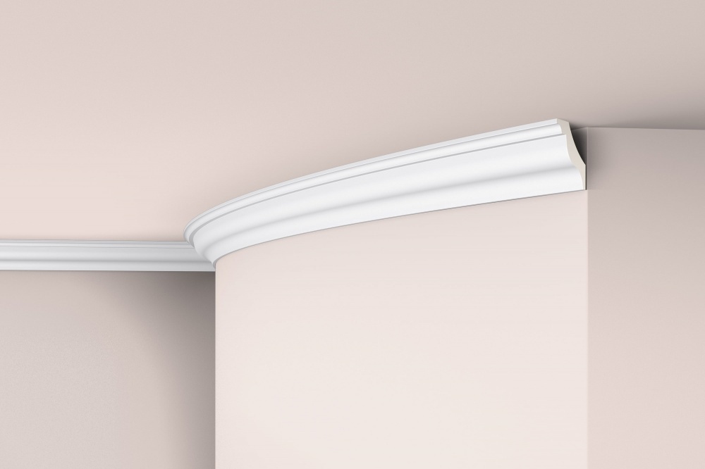 Ideal — Потолочный плинтус гибкий из полиуретана 39x39x2000 мм. NMS — Ideal, potolochnyy plintus iz poliuretana