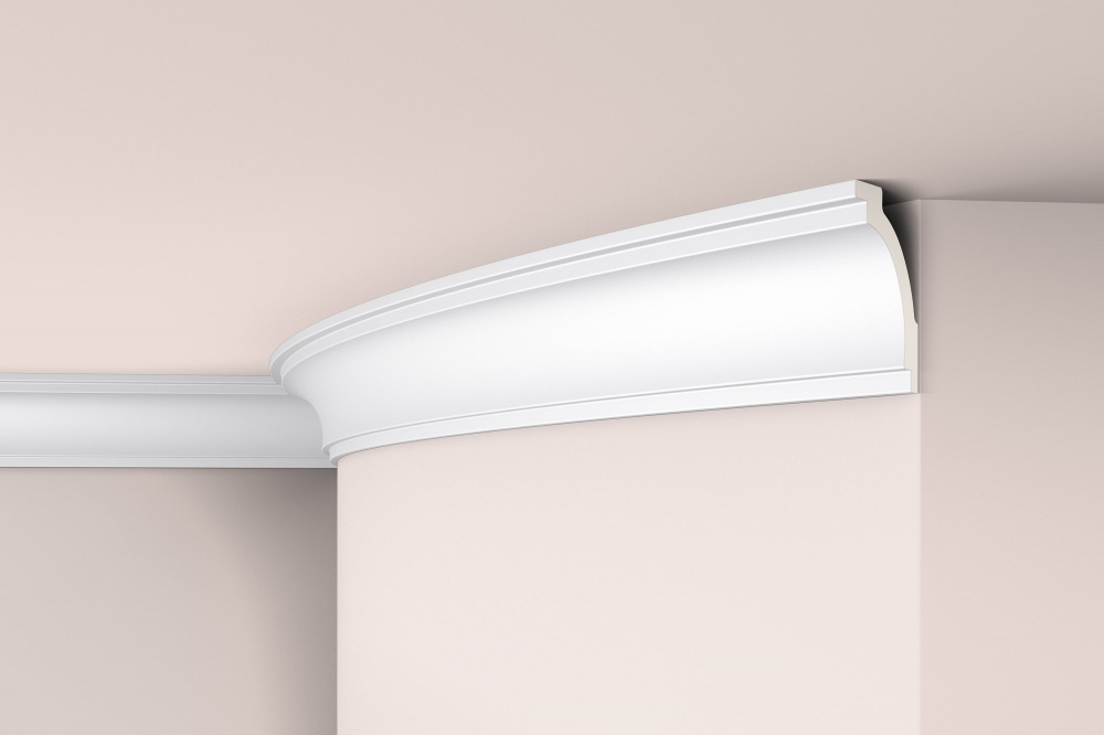 Ideal — Потолочный плинтус гибкий из полиуретана 50x70x2000 мм. NMS — Ideal, potolochnyy plintus iz poliuretana