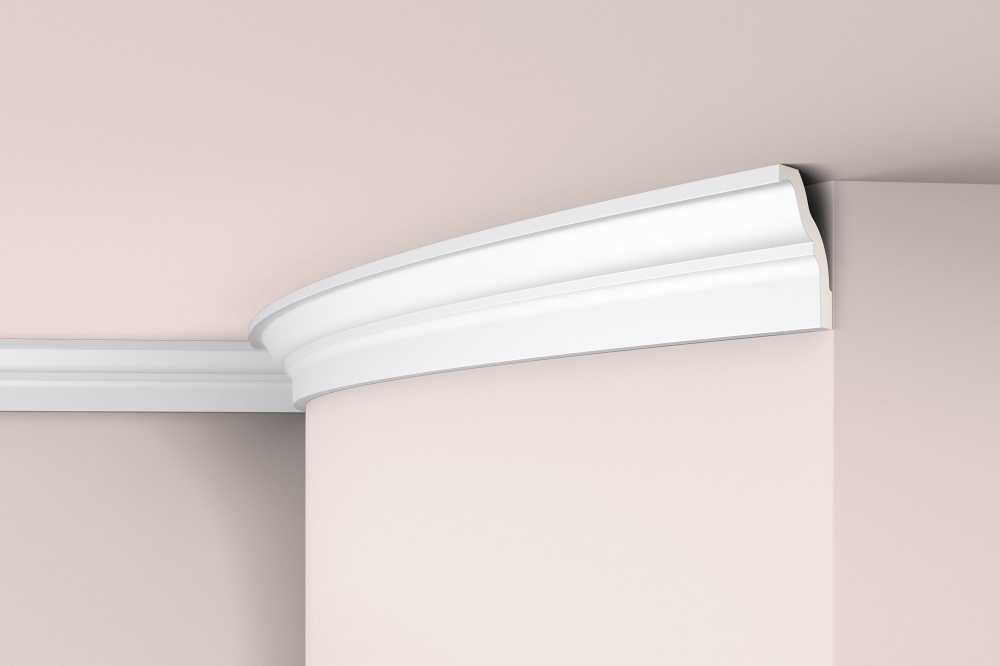 Ideal — Потолочный плинтус гибкий из полиуретана 46x59x2000 мм. NMS — Ideal, potolochnyy plintus iz poliuretana
